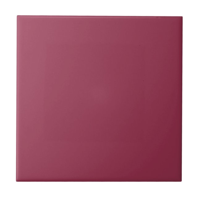 Matte Cerise Square Kitchen and Bathroom Tile (Front)