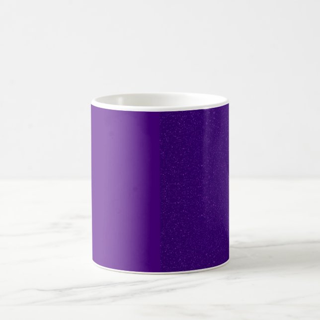 Matte & Glitter Split Purple Mug – Customizable (Center)