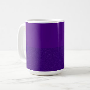 Matte & Glitter Split Purple Mug – Customizable