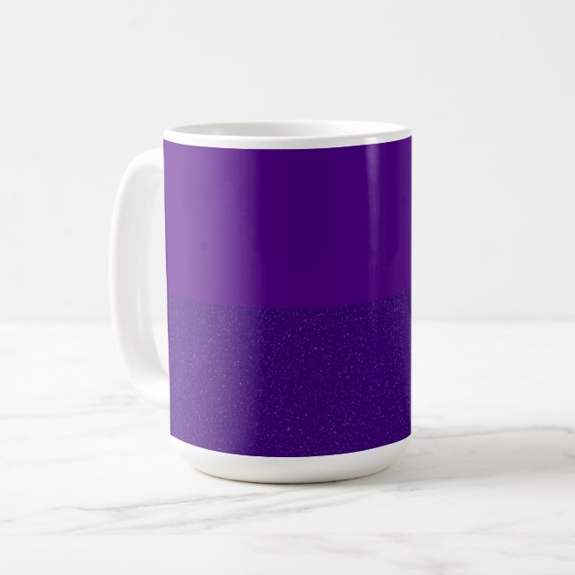 Matte & Glitter Split Purple Mug – Customizable (Front Left)