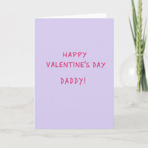 Matte Handwritten Valentines Daddy Card
