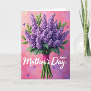 Matte Lavender Bouquet Card