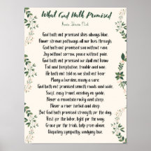 Matte Poster What God Hath Promised