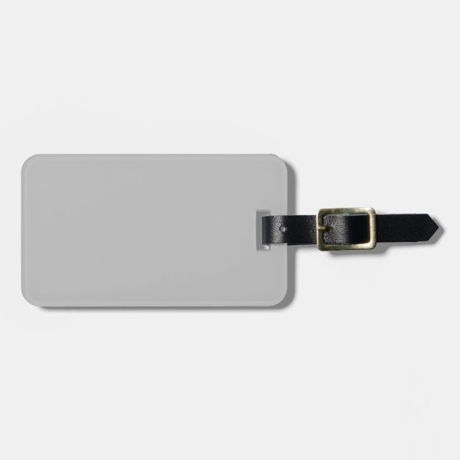 Matte Silver Luggage Tag (Front Horizontal)