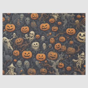 Matte Spooky Pumpkins Ghosts Tissue Paper