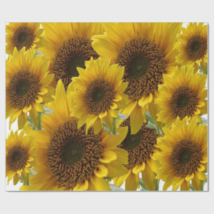 Matte wrapping sunflower paper