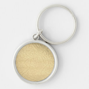 Matted gold stone keychain