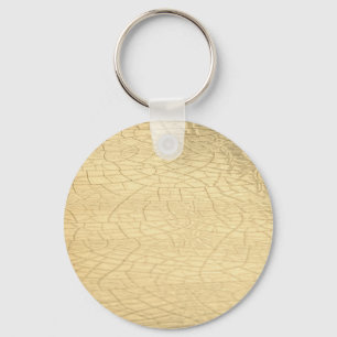 Matted gold stone keychain