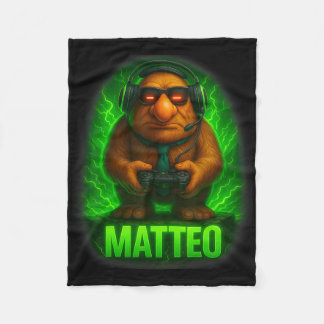 Matteo Meme Italian Brainrot Goblin Tie Hat Vibes  Fleece Blanket