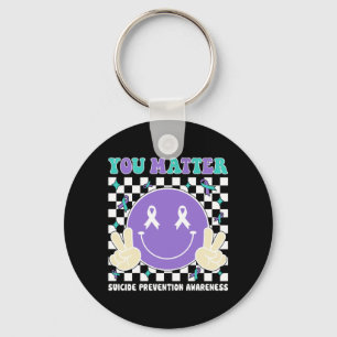 Matter Teal Purple Awareness Mental Health Keychain