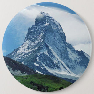 Matterhorn, Alps 6 Inch Round Button