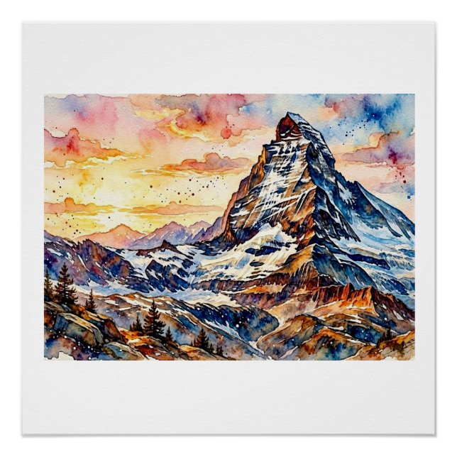 Matterhorn at Sunrise,  Poster (Front)