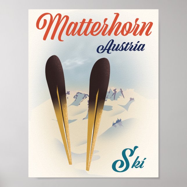 Matterhorn Austria ski poster. Poster (Front)