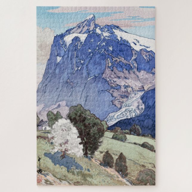 Matterhorn, Hiroshi Yoshida, Woodcut Jigsaw Puzzle (Vertical)