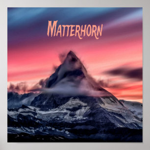 Matterhorn Mountain Europe Alps Switzerland Italy Poster