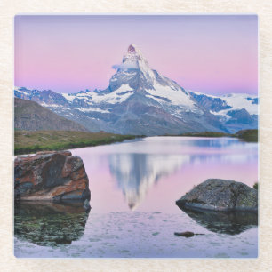 Matterhorn mountain in Zermatt, Switzerland Glass Coaster