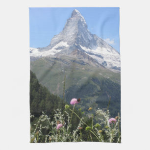 Matterhorn Mountain photo Kitchen Towel