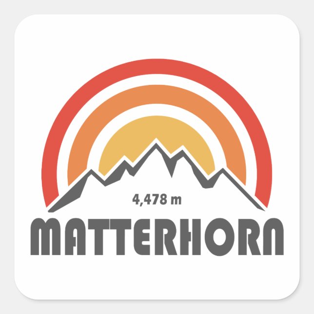 Matterhorn Square Sticker (Front)