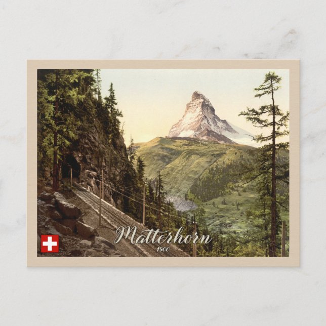 Matterhorn Swiss Alps Switzerland Postcard (Front)
