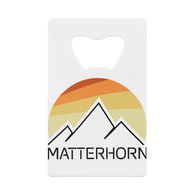 Matterhorn Switzerland Italy Retro Credit Card Bottle Opener (Front)