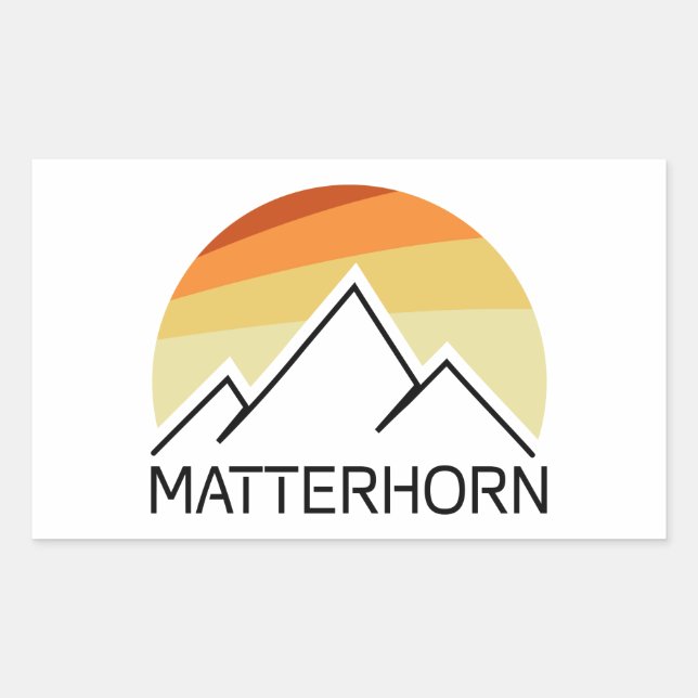 Matterhorn Switzerland Italy Retro Sticker (Front)