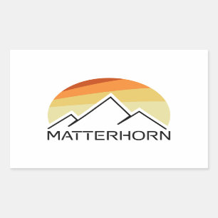 Matterhorn Switzerland Italy Retro Sticker