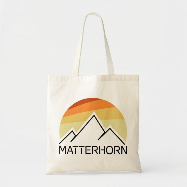 Matterhorn Switzerland Italy Retro Tote Bag (Front)