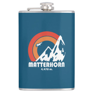 Matterhorn Switzerland Sun Eagle Hip Flask