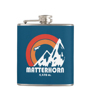 Matterhorn Switzerland Sun Eagle Hip Flask