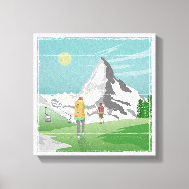 matterhorn travel poster Switzerland Canvas Print (Front)