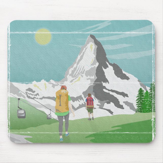 matterhorn travel poster Switzerland Mouse Pad (Front)
