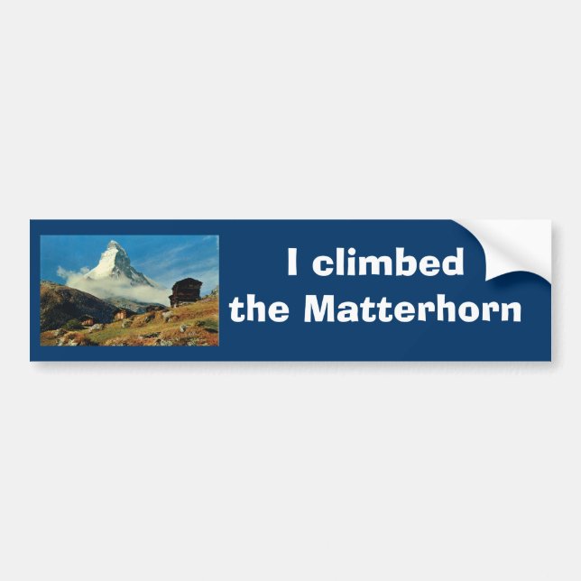 Matterhorn, Zermatt, Switzerland Bumper Sticker (Front)