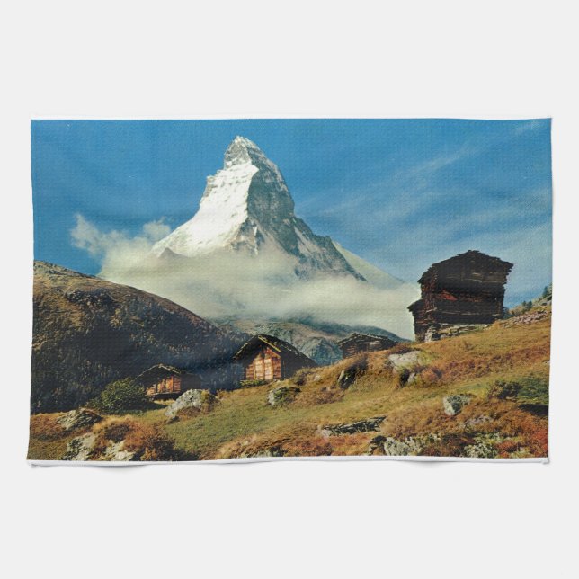 Matterhorn, Zermatt, Switzerland Kitchen Towel (Horizontal)
