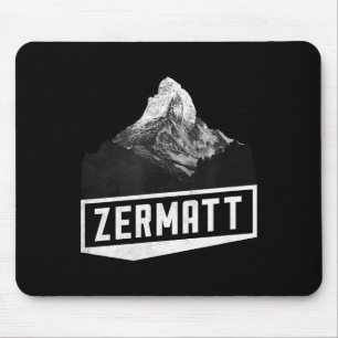 Matterhorn zermatt switzerland skiing holiday mouse pad