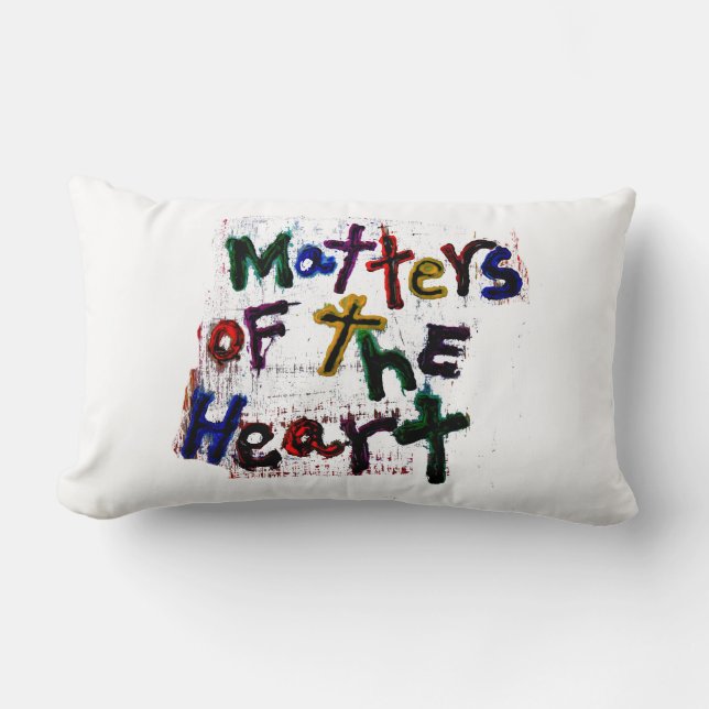 matters of the heart lumbar pillow (Front)