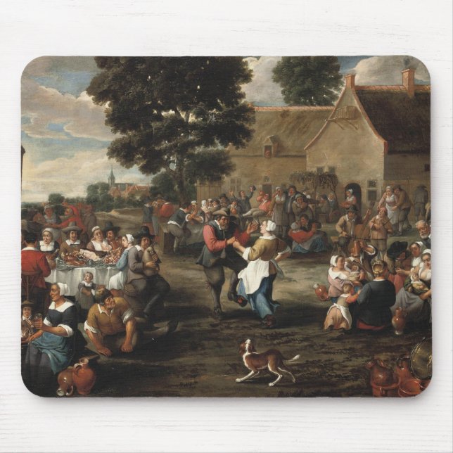 Mattheus van Helmont - A Peasant's Feast Mouse Pad (Front)