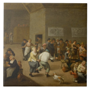 Mattheus van Helmont - Fun at the Inn Tile