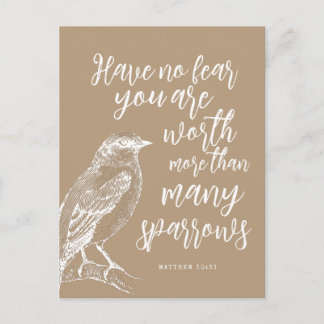 Matthew 10:31 JW Encouragement Postcard