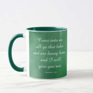 Matthew 11:28 Bible Verse for Comfort & Strength Mug