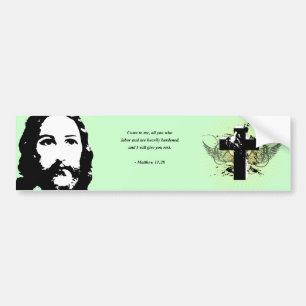 MATTHEW 11:28 BUMPER STICKER