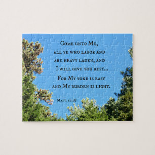 Matthew 11:28 Come unto me all ye who labour.... Jigsaw Puzzle