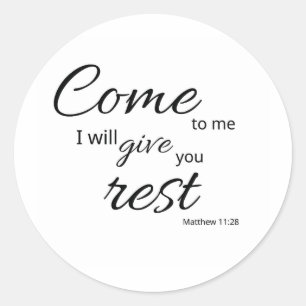 Matthew 11:28 Sticker Give You Rest