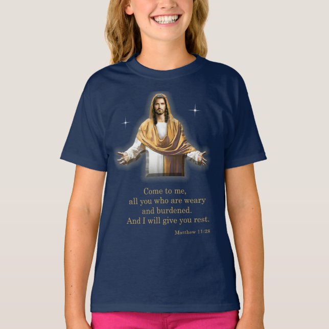 Matthew 11:28 T-Shirt (Front)