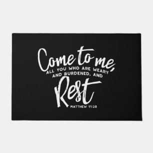 Matthew 11 Bible Verse Doormat