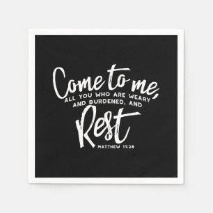 Matthew 11 Bible Verse Napkin