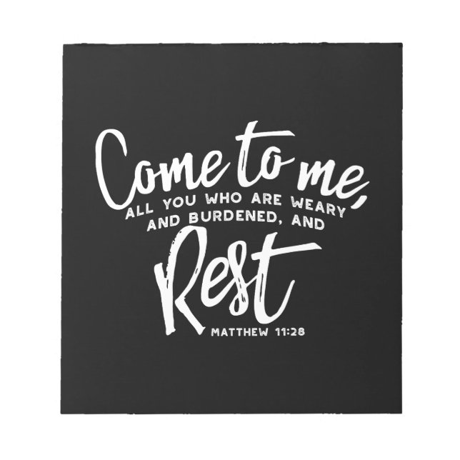 Matthew 11 Bible Verse Notepad (Front)