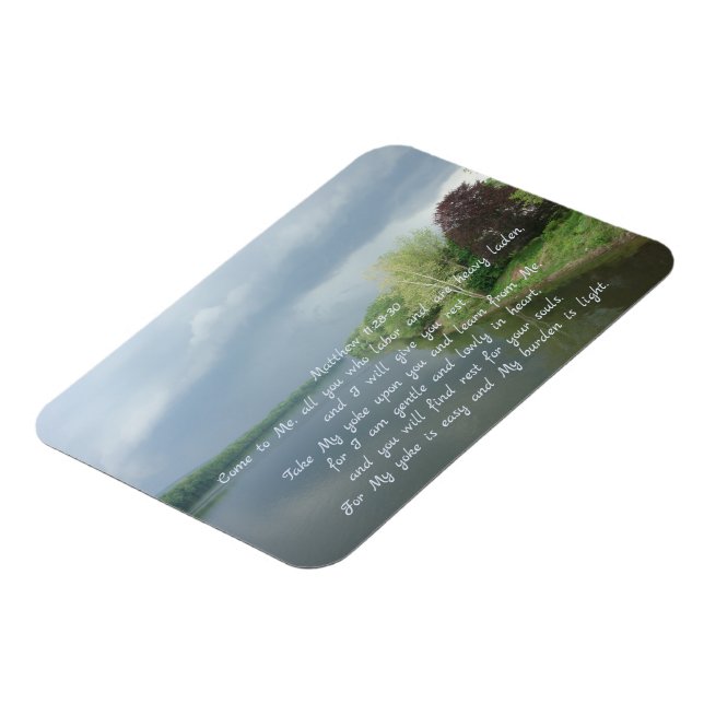 Matthew 11 cloudy river magnet (Left Side)