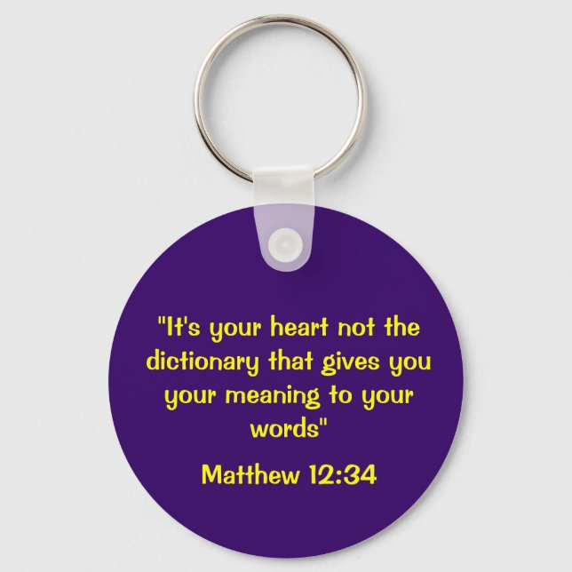 Matthew 12:34 Keychain (Front)