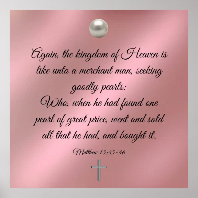Matthew 13:45-46 poster (Front)