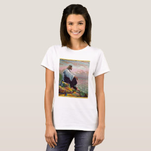 Matthew 14:22-23 Jesus Prays by Himself by the sea T-Shirt